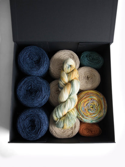 Knitting kit SWANS, LOVE AND FIBRES (limited edition)